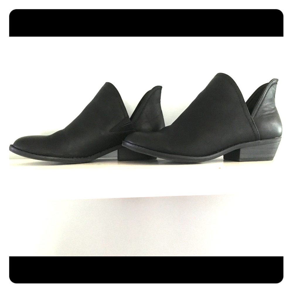 Target Black Leather Ankle Boots Size 8